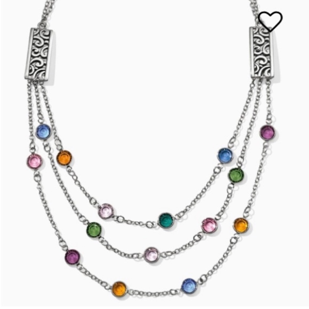 Brighton JL9753 Elora Gems Multicolor Gemstone Necklace NWT. Never warn.  NRFP